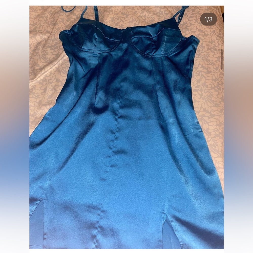 Blue mini dress